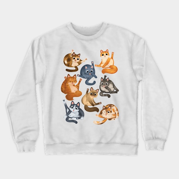 Cat Butts Crewneck Sweatshirt by MichelleScribbles